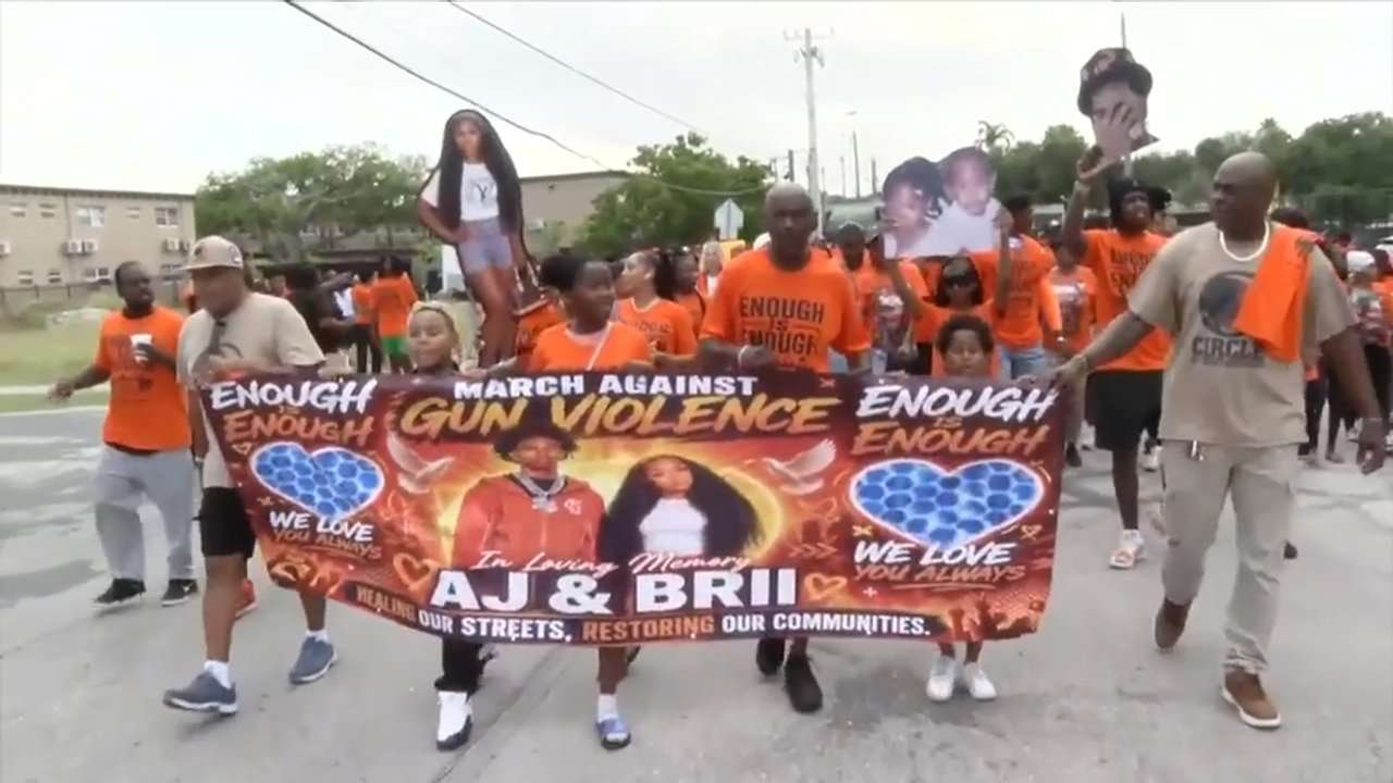 Families honor slain cousins with march, candlelight vigil in Pompano Beach