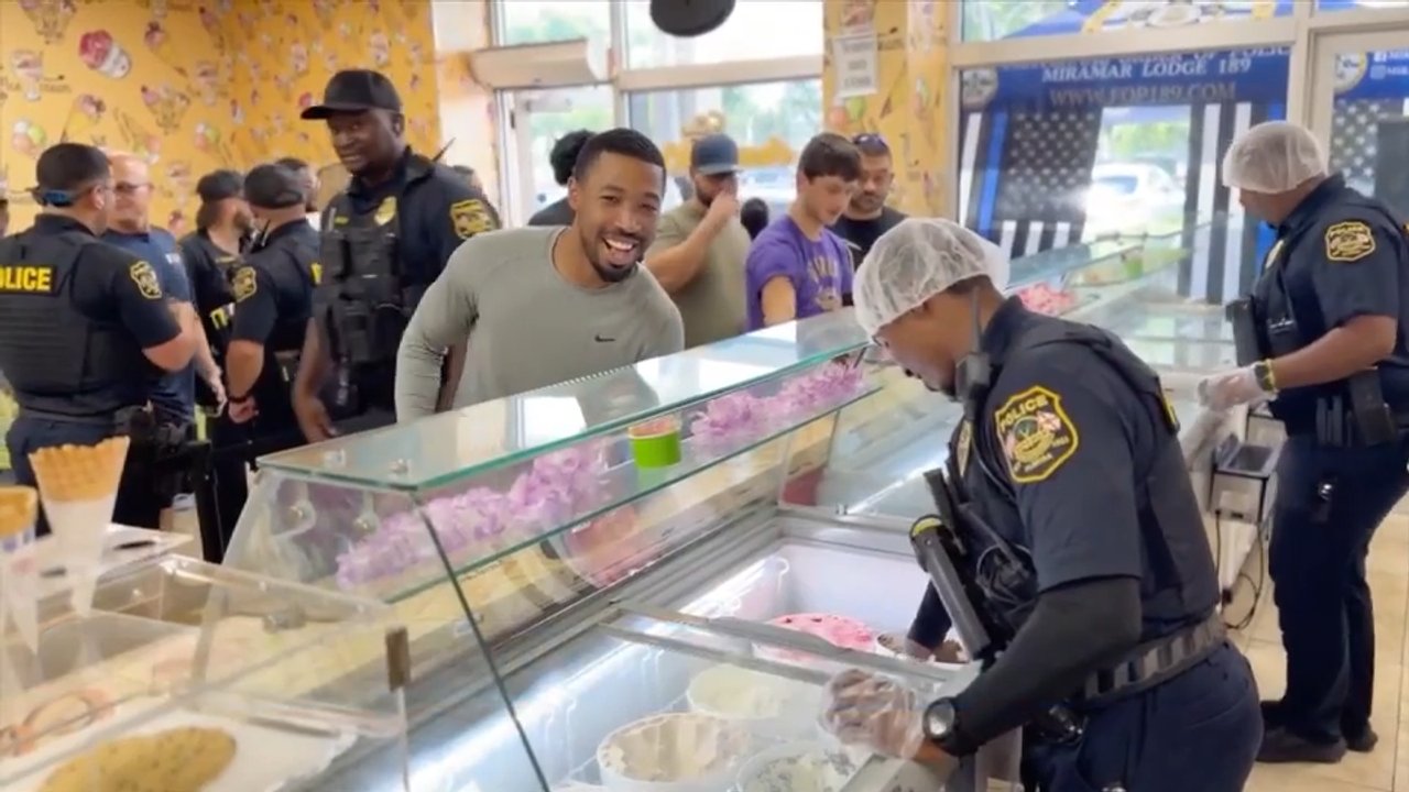 Miramar Police host free ice cream event for families to celebrate National Ice Cream Day