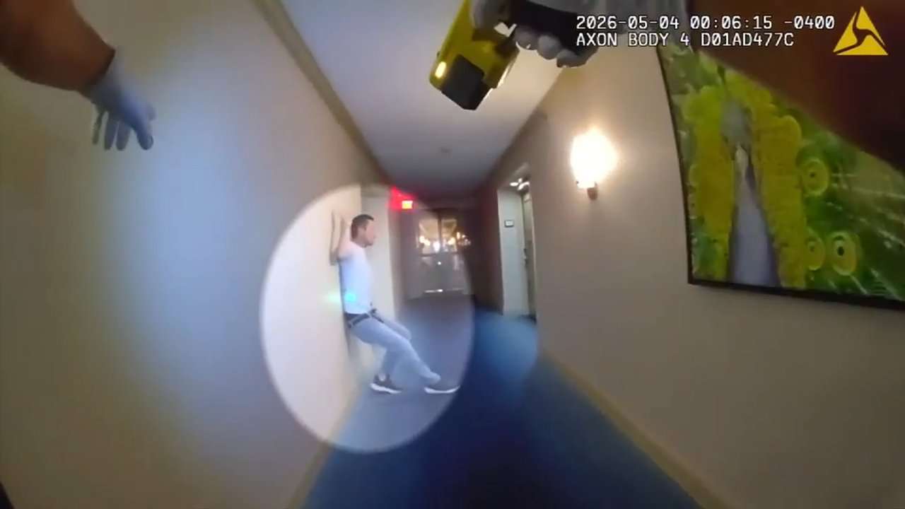 Bodycam video shows arrest of Secret Service officer accused of masturbating in front of guests at DoubleTree near MIA