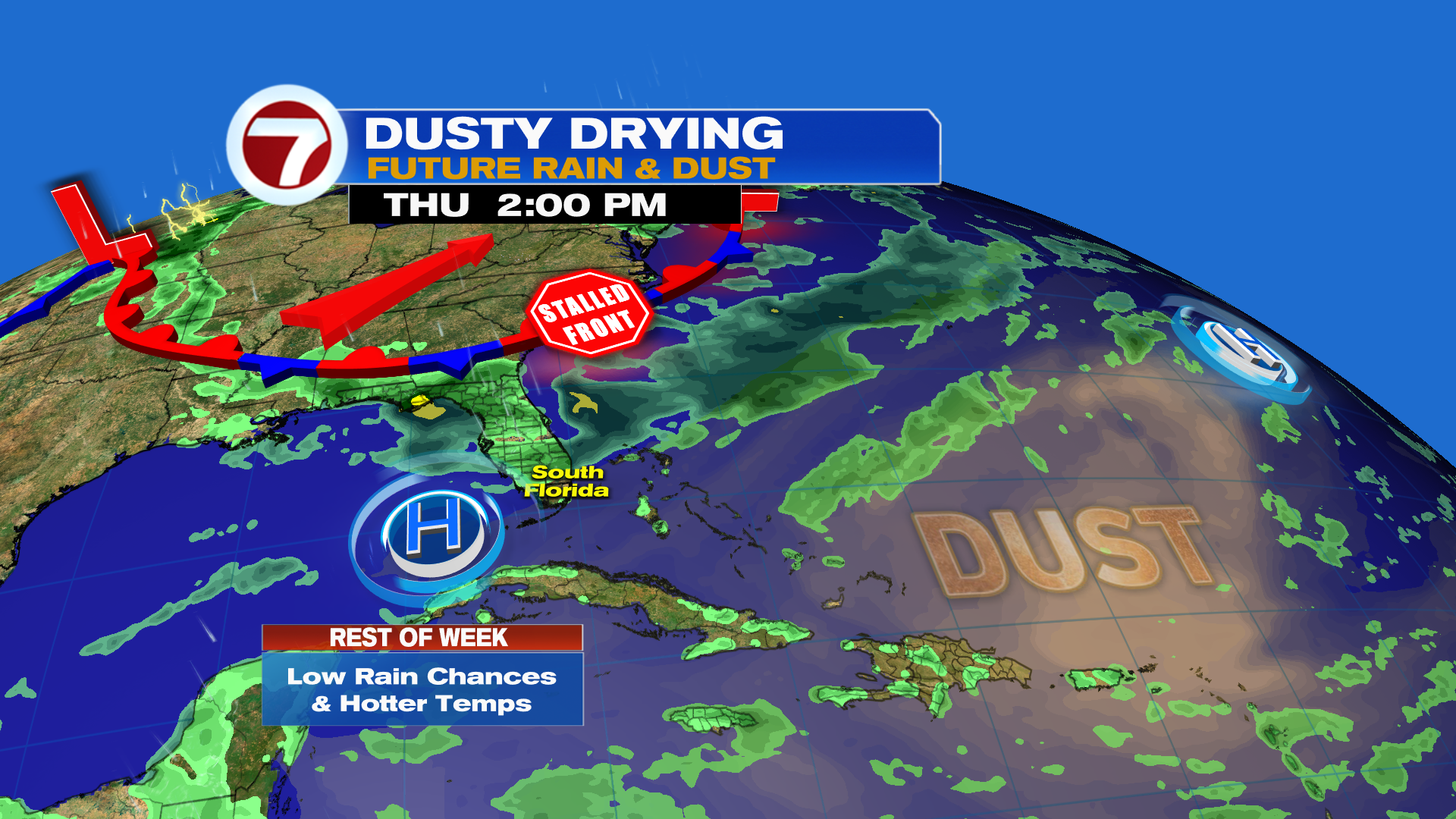 Hotter and Drier Theme Late Week