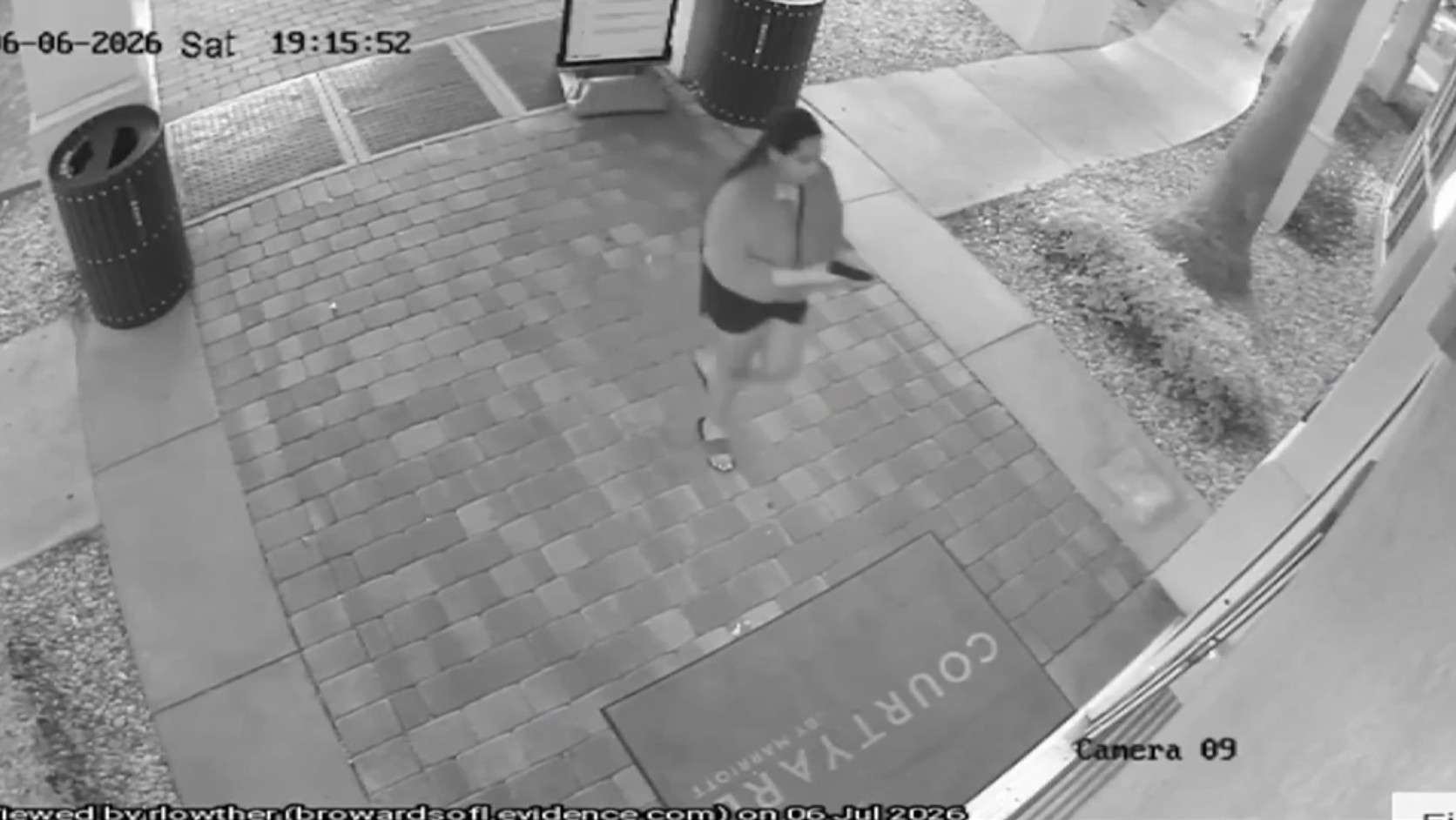 BSO: Surveillance video shows woman running from armed subject after attempted carjacking in Dania Beach