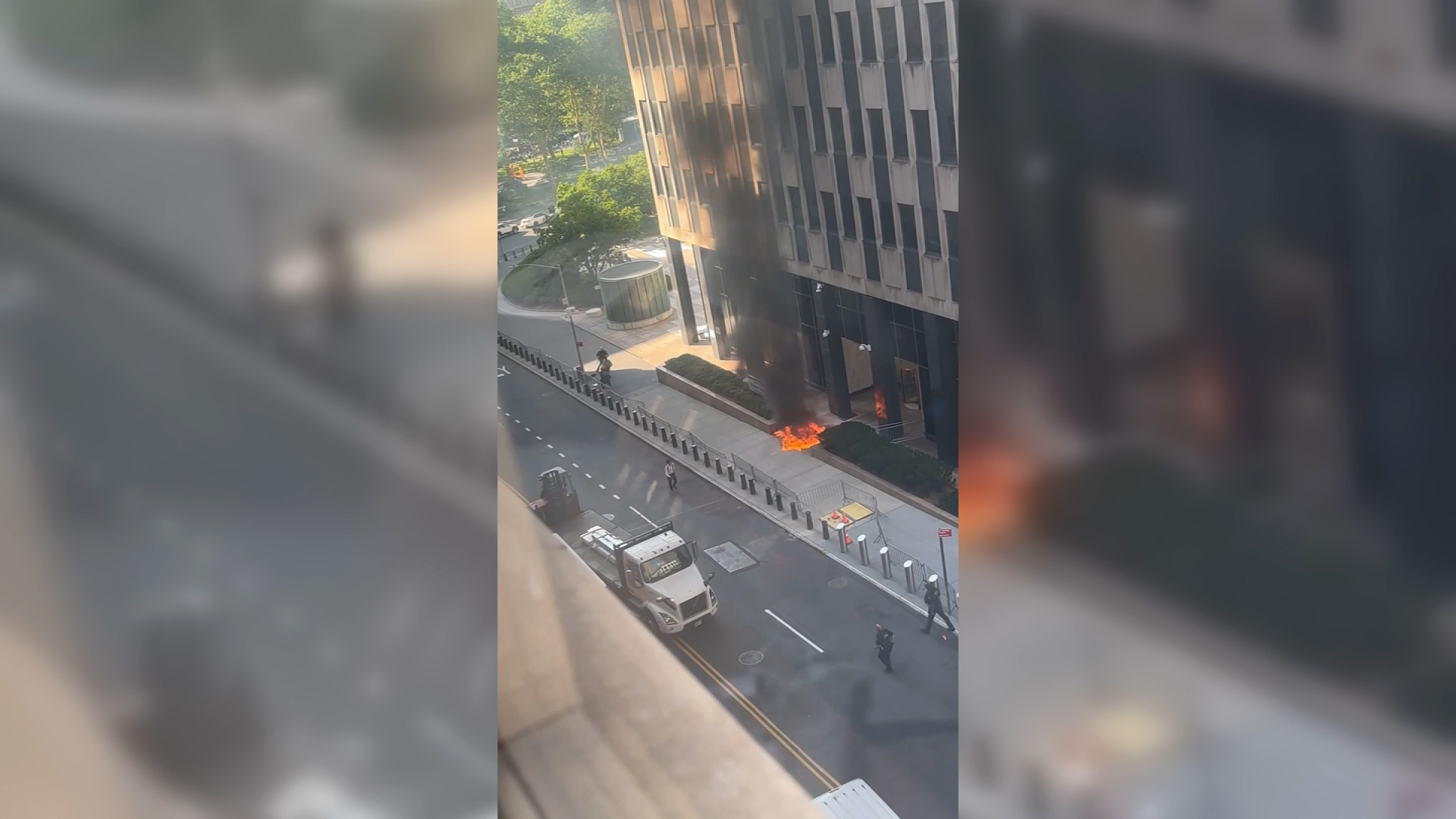 Man accused of throwing incendiary device at NYC federal building carried anti-ICE material, sources say
