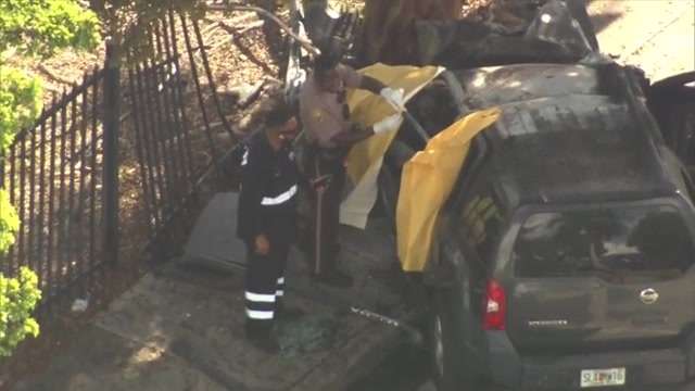 Driver killed after SUV crashes, catches fire in NW Miami-Dade