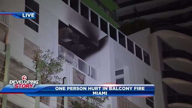 Fire ignites in balcony of Edgewater high-rise; resident hurt while fleeing apartment