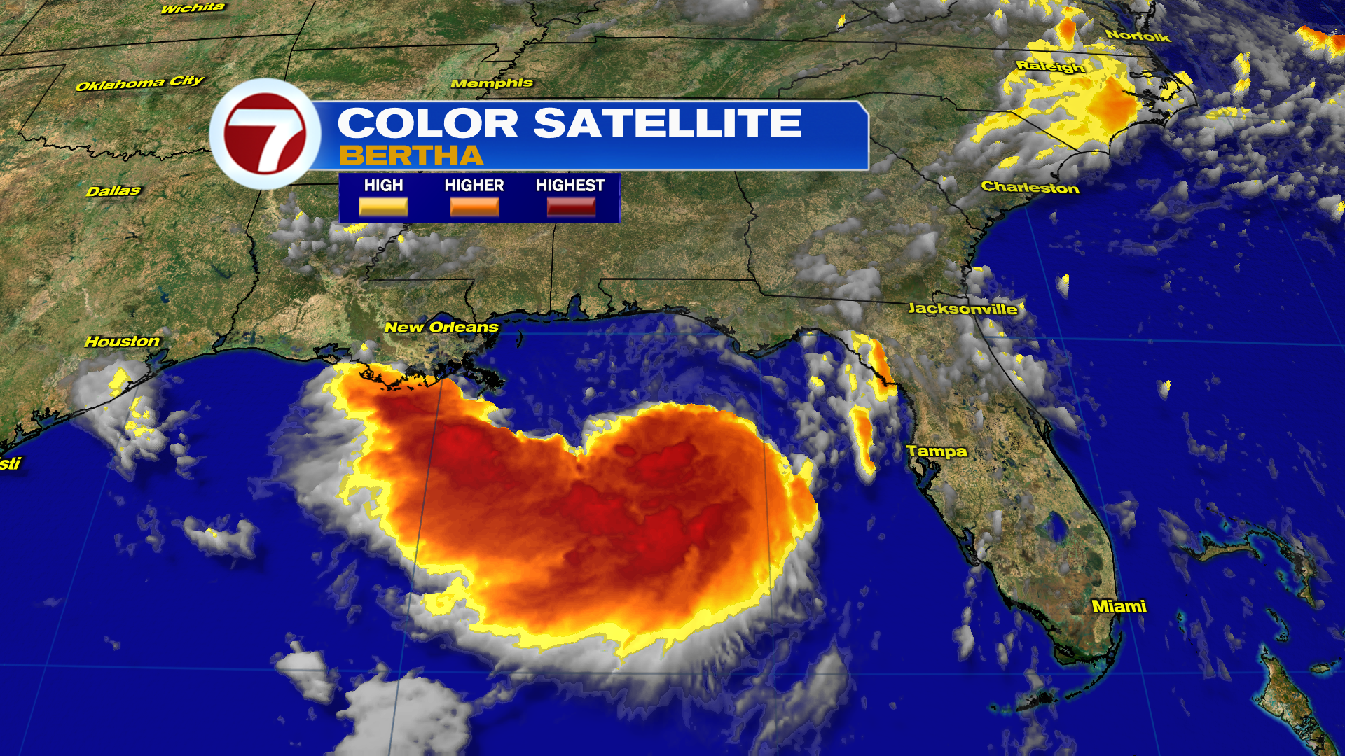 Tracking Bertha in the Gulf