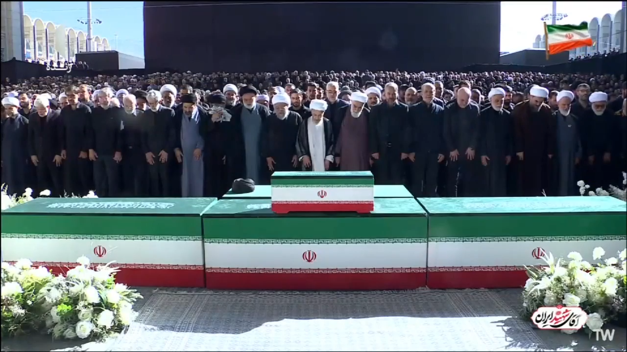 Iran’s top officials attend prayer for the late Supreme Leader Ayatollah Ali Khamenei in Tehran