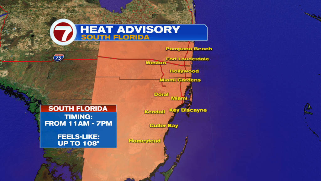 Heat Advisory in Effect as South Florida Turns Hotter and Drier