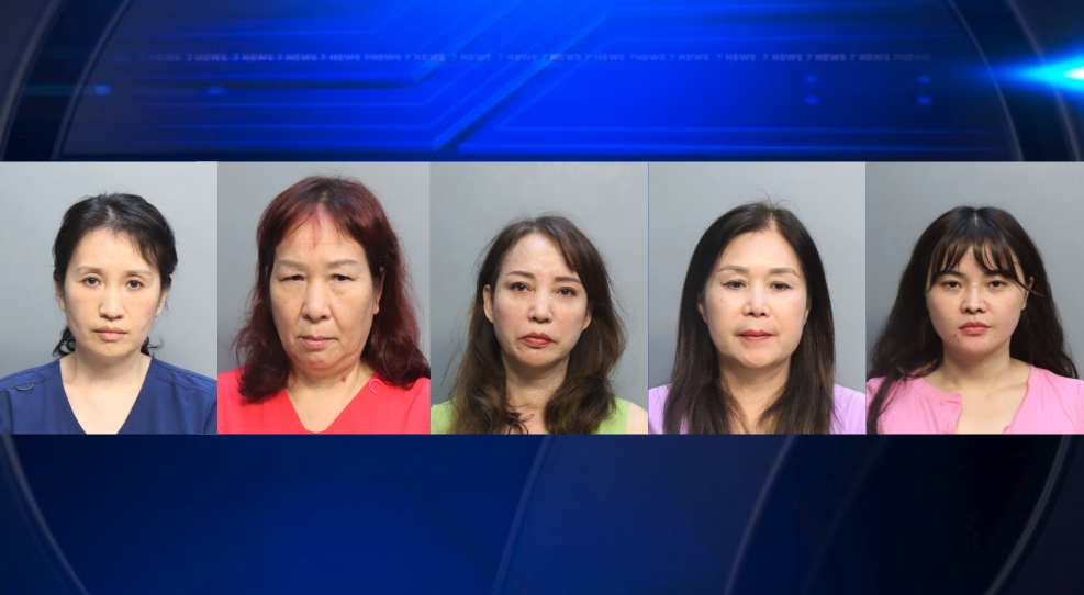 5 women arrested in Miami-Dade massage parlor prostitution sting