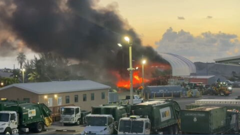 Fire crews contain waste management fire near Key West