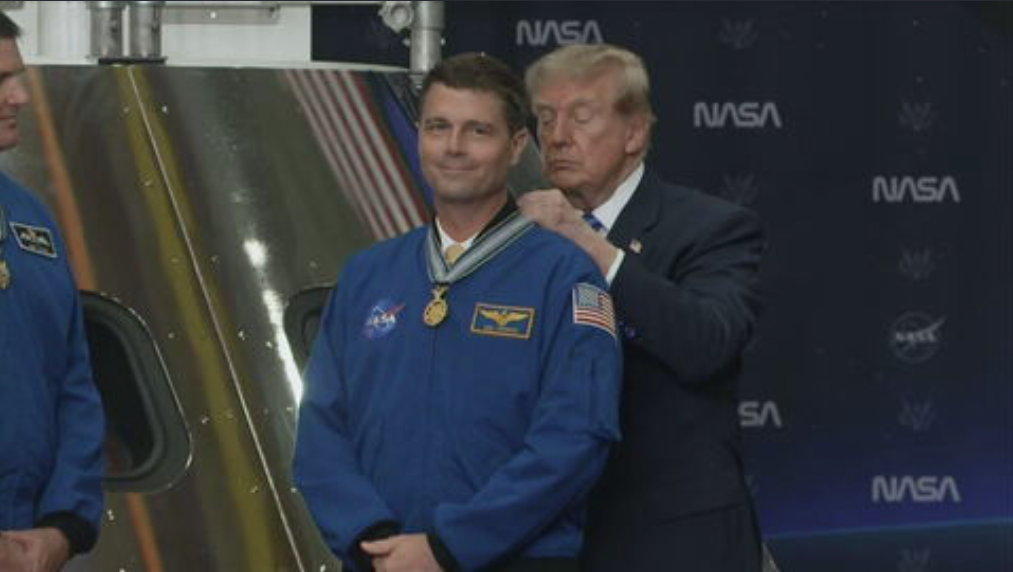 Artemis II astronauts receive nation’s highest space honor for their successful moonshot