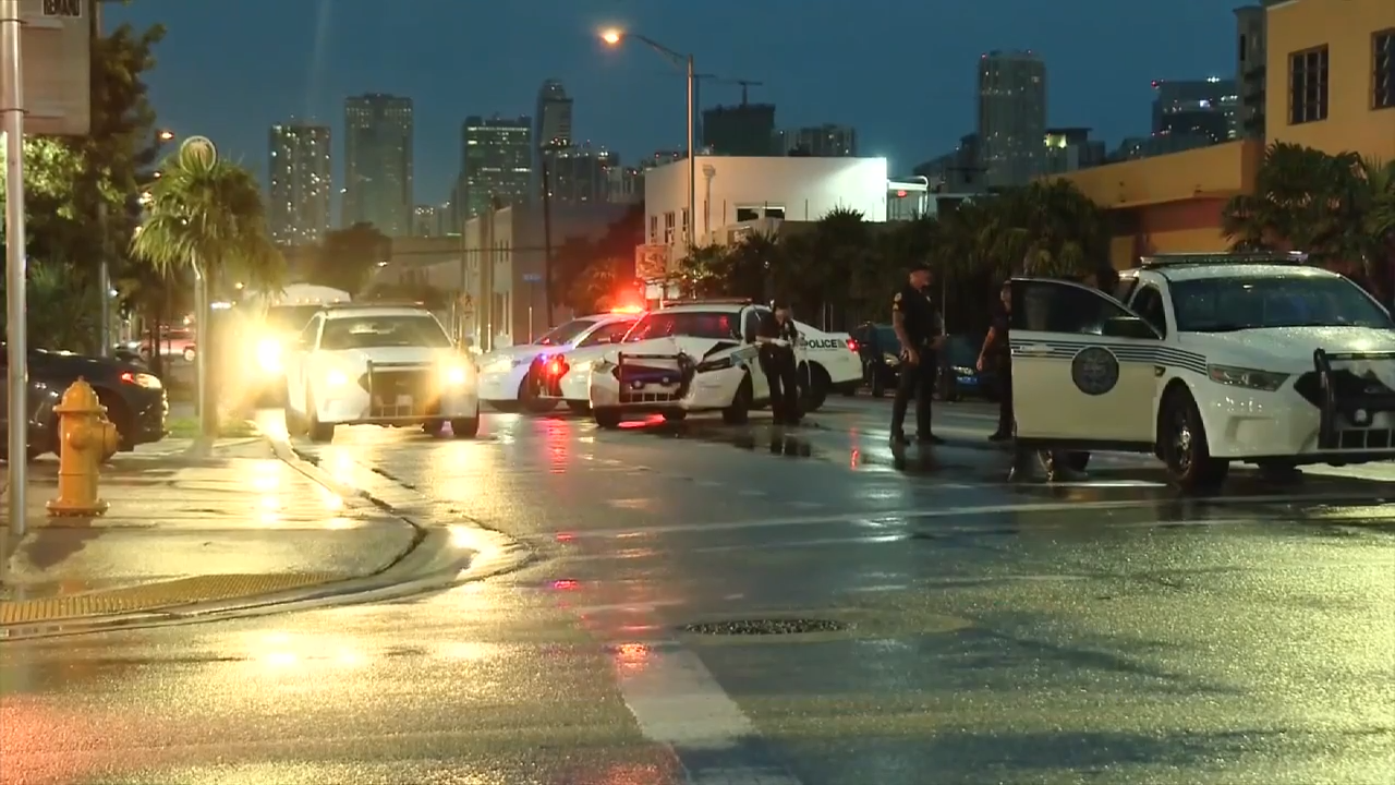 Two officer-involved crashes across Miami leave 3 Miami Police officers hospitalized in stable condition