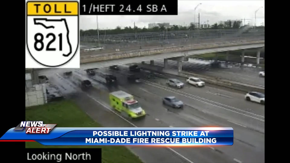 1 hospitalized after possible lightning strike at MDFR headquarters in Doral