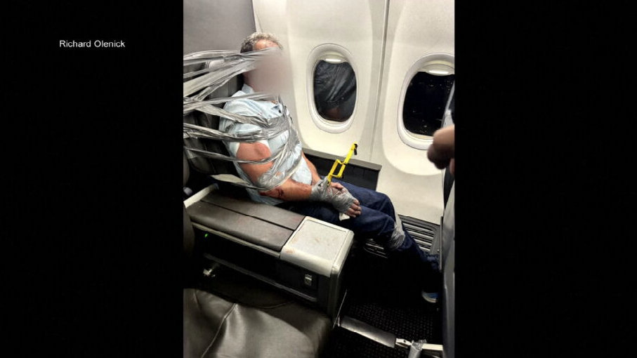 American Airlines flight crew restrained passenger with duct tape after racist tirade