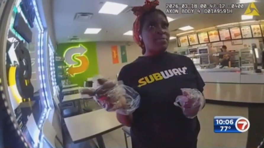 Bodycam video shows Miami Beach officers arresting armed Subway employee who made threats over parking spot