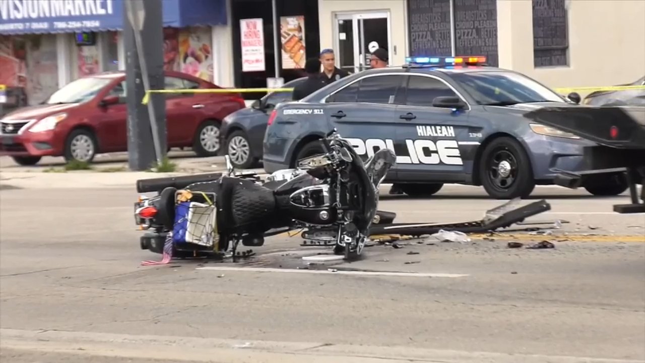 wsvn.com - Alexandra Phelps - One hospitalized, two arrested in Hialeah motorcycle collision - WSVN 7News | Miami News, Weather, Sports | Fort Lauderdale