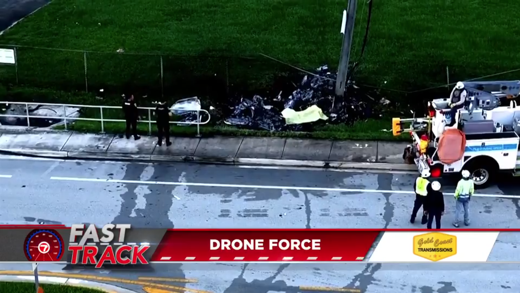 Two Fatalities Reported After Vehicle Strikes FPL Pole in Davie, Causing Fire and Power Outage