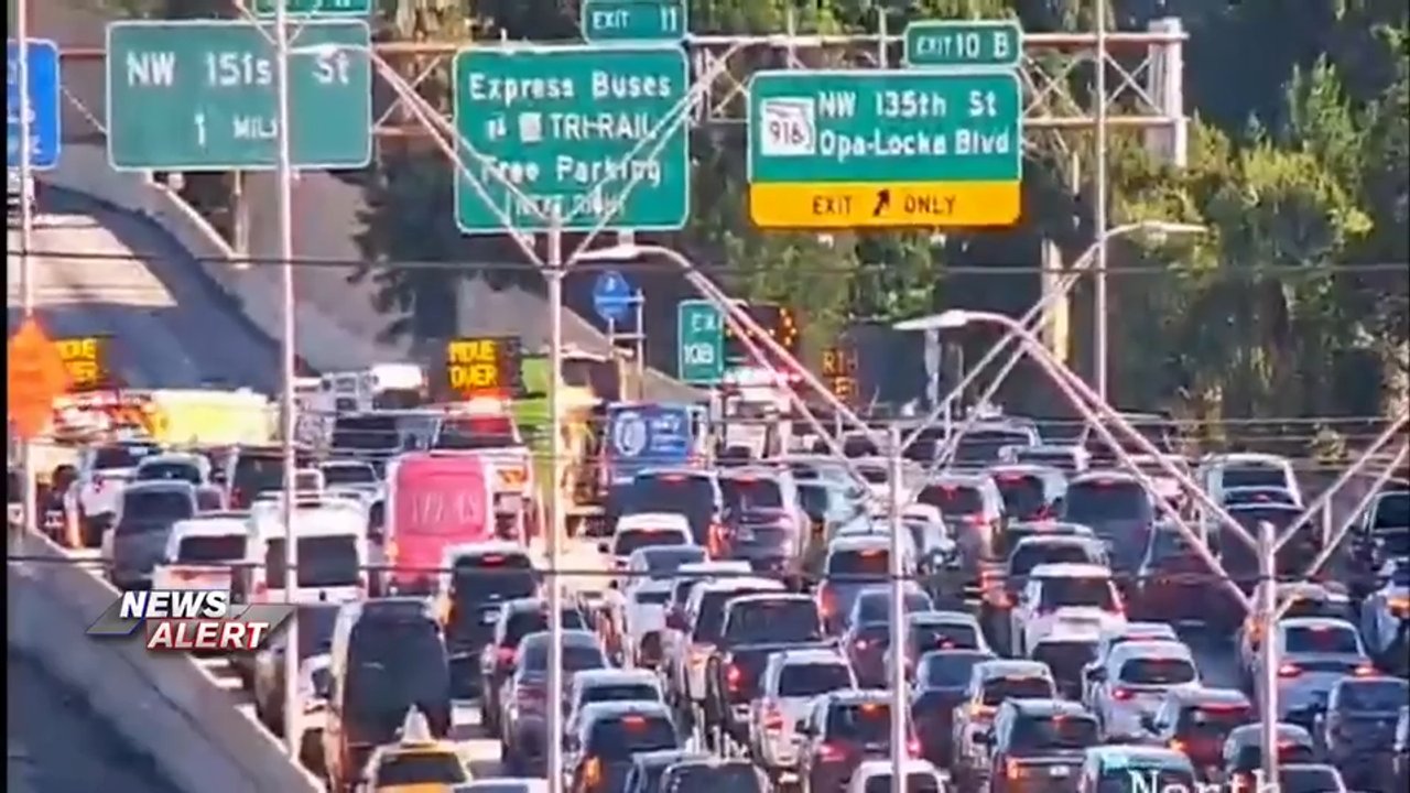wsvn.com - Jayme Berezdivin - 2 hospitalized after multi-vehicle traffic crash on I-95 NB in North Miami - WSVN 7News | Miami News, Weather, Sports | Fort Lauderdale