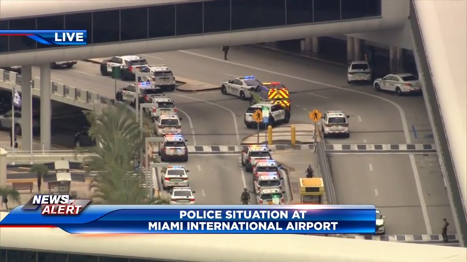Several departure levels, outer lanes of roadway closed at MIA as deputies investigate area; no injuries reported
