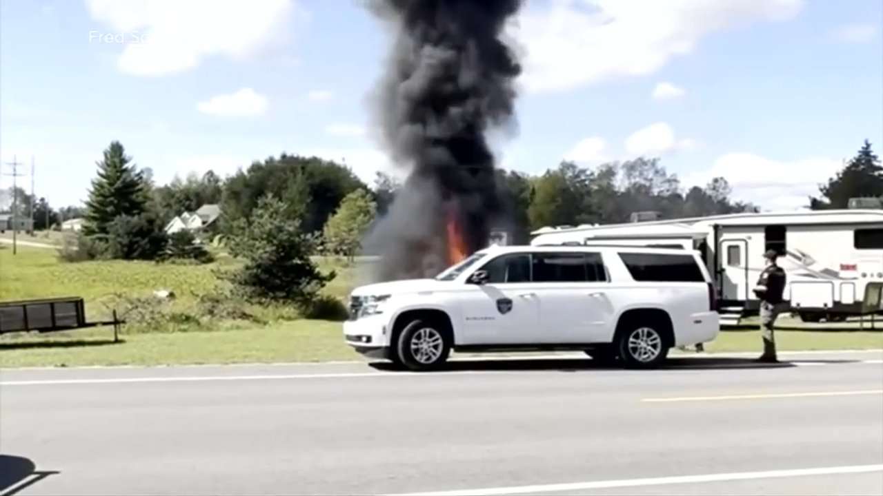 Military: An F-16 crashes during training in Michigan; pilot ejects safely