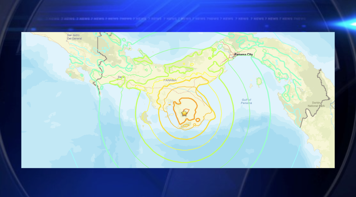 A magnitude 7.6 earthquake shakes Panama, USGS reports