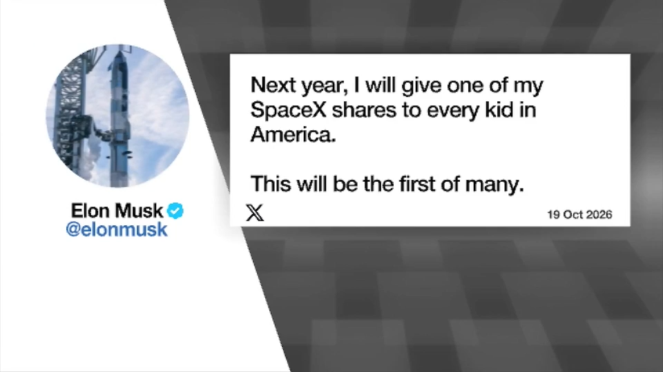 Elon Musk says he will give a SpaceX share to ‘every kid in America’