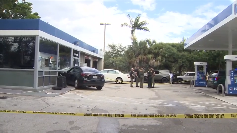 Suspect in carjacking, multi-vehicle pileup arrested after crashing stolen car into Mobil gas station