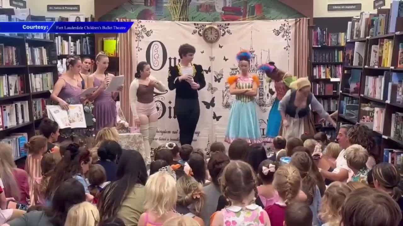 Children gather to read, watch ‘Cinderella’ performance with help from ballet group in Fort Lauderdale