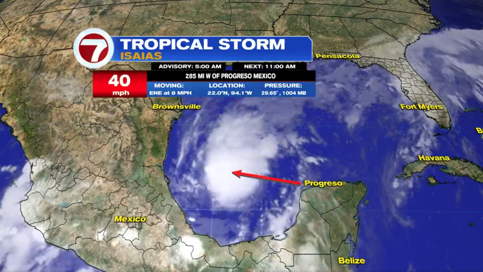 Tropical Storm Isaias forms, forecast to become a hurricane and hit the US Gulf Coast this week