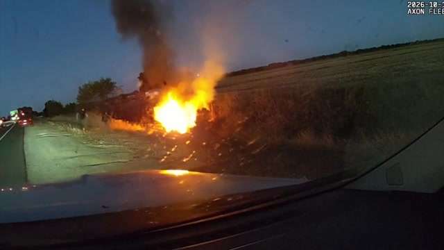 California State Parks officer recounts rescuing woman from burning car on Highway 70